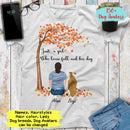 Custom Names Just A Girl Who Love Fall And Her Dog Shirt Thanksgiving Gift Dog Lover Gift, Autumn Shirt Personalized Shirts For Women Shirt SHIRTS_Autumn Dog Girl