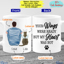 Custom Photo Name Personalized Pet Memorial Mug Pet Loss Cat Loss Gift, Your Wings Were Ready But My Heart Was Not Sympathy Bereavement Gift MUG_Cat Mug