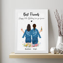 Personalized 18th 21st 25th 30th 40th Best Friend Birthday Gifts For Women Bestie Frame, Gifts For Best Friend Bff Bday Gifts Long Distance Friendship Gifts Picture Frame Bestie Gifts ATPT_Best Friend Art Print