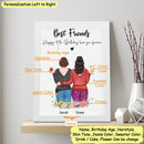Personalized 18th 21st 25th 30th 40th Best Friend Birthday Gifts For Women Bestie Frame, Gifts For Best Friend Bff Bday Gifts Long Distance Friendship Gifts Picture Frame Bestie Gifts ATPT_Best Friend Art Print
