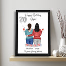 Personalized 18th 21st 25th 30th 40th Best Friend Birthday Gifts For Women Bestie Frame, Gifts For Best Friend Bff Bday Gifts Long Distance Friendship Gifts Picture Frame Bestie Gifts ATPT_Best Friend Art Print