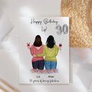 Personalized 18th 21st 25th 30th 40th Best Friend Birthday Gifts For Women Bestie Frame, Gifts For Best Friend Bff Bday Gifts Long Distance Friendship Gifts Picture Frame Bestie Gifts ATPT_Best Friend Art Print