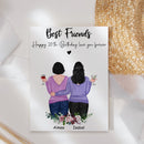 Personalized 18th 21st 25th 30th 40th Best Friend Birthday Gifts For Women Bestie Frame, Gifts For Best Friend Bff Bday Gifts Long Distance Friendship Gifts Picture Frame Bestie Gifts ATPT_Best Friend Art Print