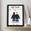 Personalized 18th 21st 25th 30th 40th Best Friend Birthday Gifts For Women Bestie Frame, Gifts For Best Friend Bff Bday Gifts Long Distance Friendship Gifts Picture Frame Bestie Gifts ATPT_Best Friend Art Print