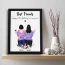 Personalized 18th 21st 25th 30th 40th Best Friend Birthday Gifts For Women Bestie Frame, Gifts For Best Friend Bff Bday Gifts Long Distance Friendship Gifts Picture Frame Bestie Gifts ATPT_Best Friend Art Print