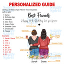 Personalized 18th 21st 25th 30th 40th Best Friend Birthday Gifts For Women Bestie Frame, Gifts For Best Friend Bff Bday Gifts Long Distance Friendship Gifts Picture Frame Bestie Gifts ATPT_Best Friend Art Print