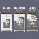 Personalized 40th Wedding Anniversary Family Signs Throw Blanket, Celebrating 40 Years Of Love Laughter & Memories Gifts For Husband Wife, Custom Last Name Signs, Forty Year Marriage FLBL_Heart Name Blanket