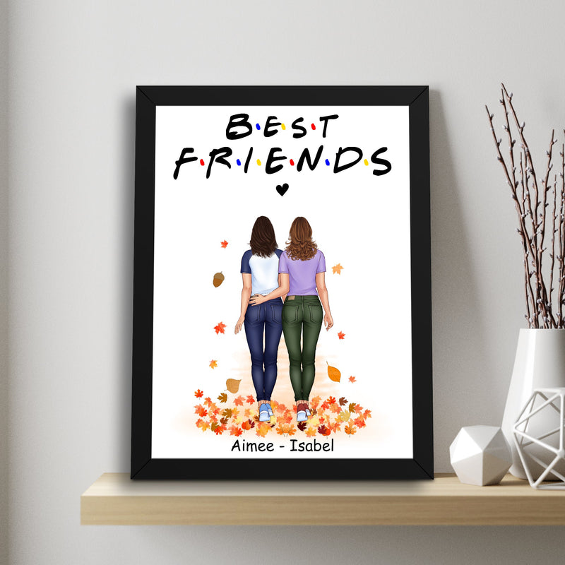 Personalized Best Friend Picture Frame, Bestie Frame, Gifts For Best Friend Frames With Quotes, Best Friend Birthday Gifts For Women, Long Distance Friendship Gifts, Bff Keepsake Gift ATPT_Best Friend Art Print
