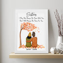 Personalized Best Friend Picture Frame, Fall Autumn Art Bestie Frame Gifts For Best Friend Frames With Quotes, Bff Best Friend Birthday Gifts For Women, Long Distance Friendship Gifts ATPT_Best Friend Art Print