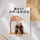 Personalized Best Friend Picture Frame, Fall Autumn Art Bestie Frame Gifts For Best Friend Frames With Quotes, Bff Best Friend Birthday Gifts For Women, Long Distance Friendship Gifts ATPT_Best Friend Art Print