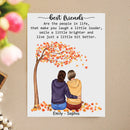 Personalized Best Friend Picture Frame, Summer Ocean Art Bestie Frame Gifts For Best Friend Frames With Quotes, Bff Best Friend Birthday Gifts For Women Long Distance Friendship Gifts ATPT_Best Friend Art Print