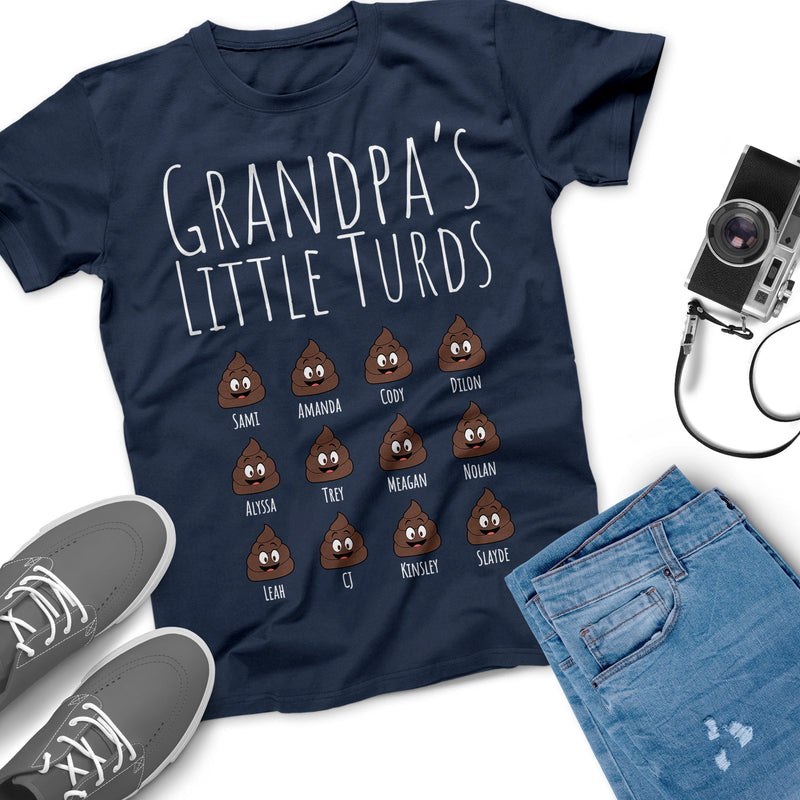 Personalized Children's Names Mommy's Little Turds T Shirt, Grandma's Little Turds, Daddy's Little Turds, Father's Day Gift, T Shirt For Mom SHIRTS_Little Turds Shirt