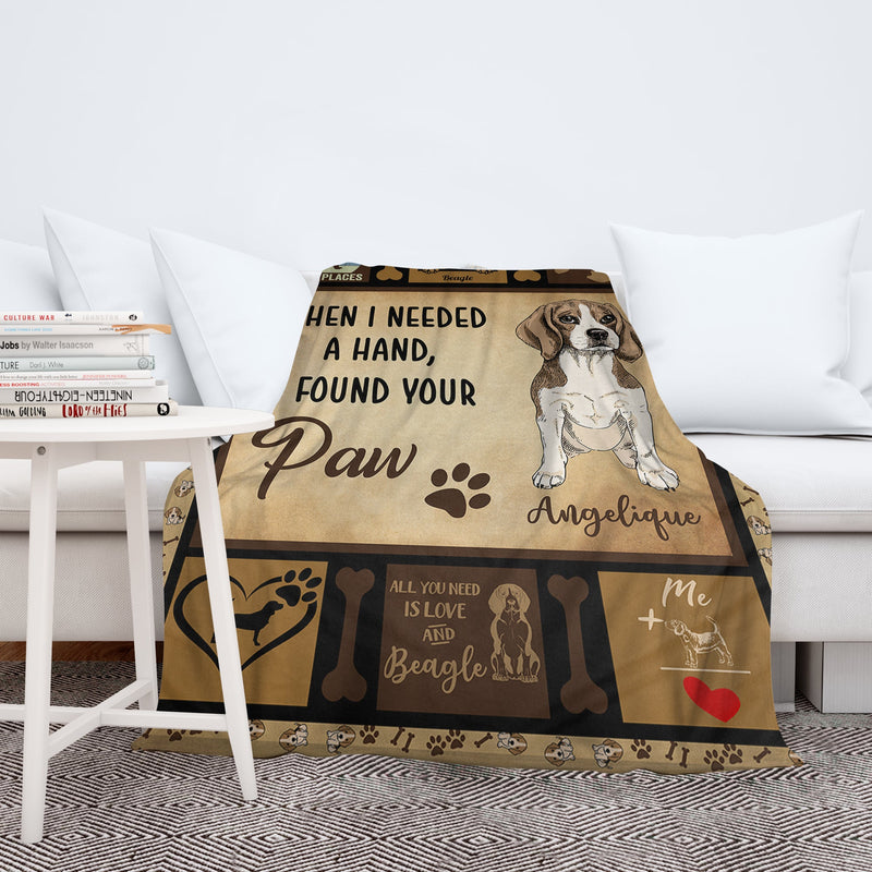 Personalized Dog Blankets With Name - Beagle Breed, Customized Dog Blanket For Large Dogs Washable, Personalized Pet Blanket Housewarming Gift For Dog Lover Dog Mom Dad Home Decor FLBL_Pet Blanket