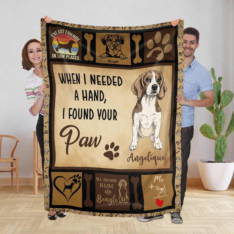 Personalized Dog Blankets With Name - Beagle Breed, Customized Dog Blanket For Large Dogs Washable, Personalized Pet Blanket Housewarming Gift For Dog Lover Dog Mom Dad Home Decor FLBL_Pet Blanket