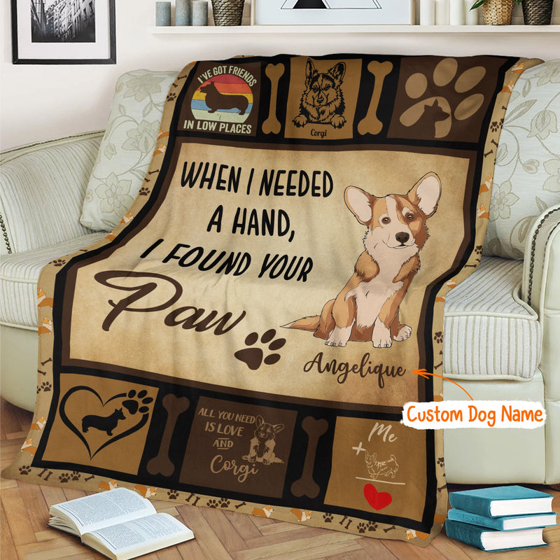 Personalized Dog Blankets With Name - Corgi Breed, Customized Dog Blanket For Large Dogs Washable, Personalized Pet Blanket Housewarming Gift For Dog Lover Dog Mom Dog Dad Home Decor FLBL_Pet Blanket