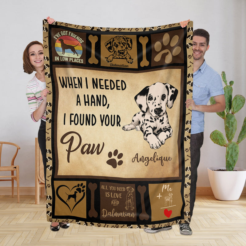 Personalized Dog Blankets With Name - Dalmatian Breed, Customized Dog Blanket For Large Dogs Washable, Personalized Pet Blanket Gift For Dog Lover Dog Mom Dog Dad Gifts Home Decor FLBL_Pet Blanket