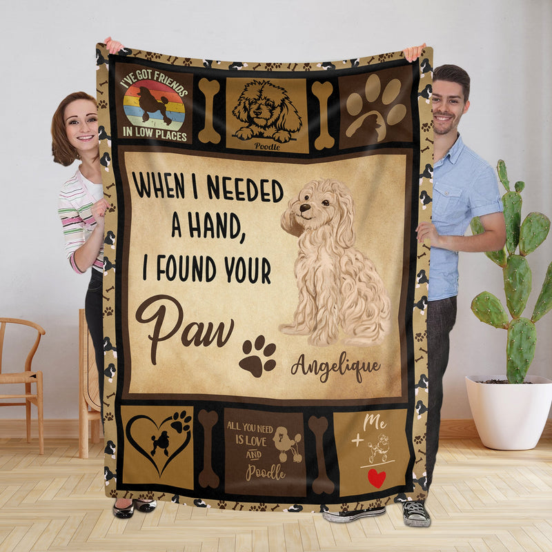 Personalized Dog Blankets With Name - Poodle Breed, Customized Dog Blanket For Large Dogs Washable, Personalized Pet Blanket Housewarming Gift For Dog Lover Dog Mom Dog Dad Home Decor FLBL_Pet Blanket