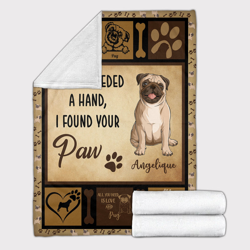 Personalized Dog Blankets With Name - Pug Breed, Customized Dog Blanket For Large Dogs Washable, Personalized Pet Blanket Housewarming Gift For Dog Lover Dog Mom Dog Dad Home Decor FLBL_Pet Blanket