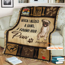 Personalized Dog Blankets With Name - Pug Breed, Customized Dog Blanket For Large Dogs Washable, Personalized Pet Blanket Housewarming Gift For Dog Lover Dog Mom Dog Dad Home Decor FLBL_Pet Blanket