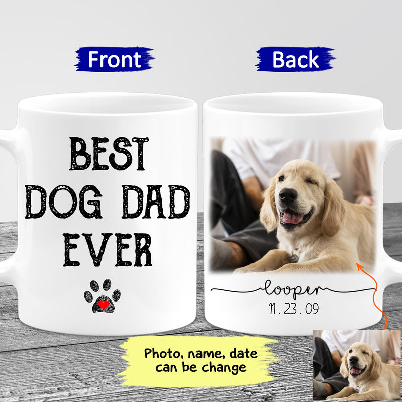 Personalized Dog Dad Mug, Dog Lover Gift, Best Friend Mug, Custom Dog Mug, Best Dog Dad Ever Mug, Dog Gift For Men, Gift For Dog Lover MUG_Dog Mug