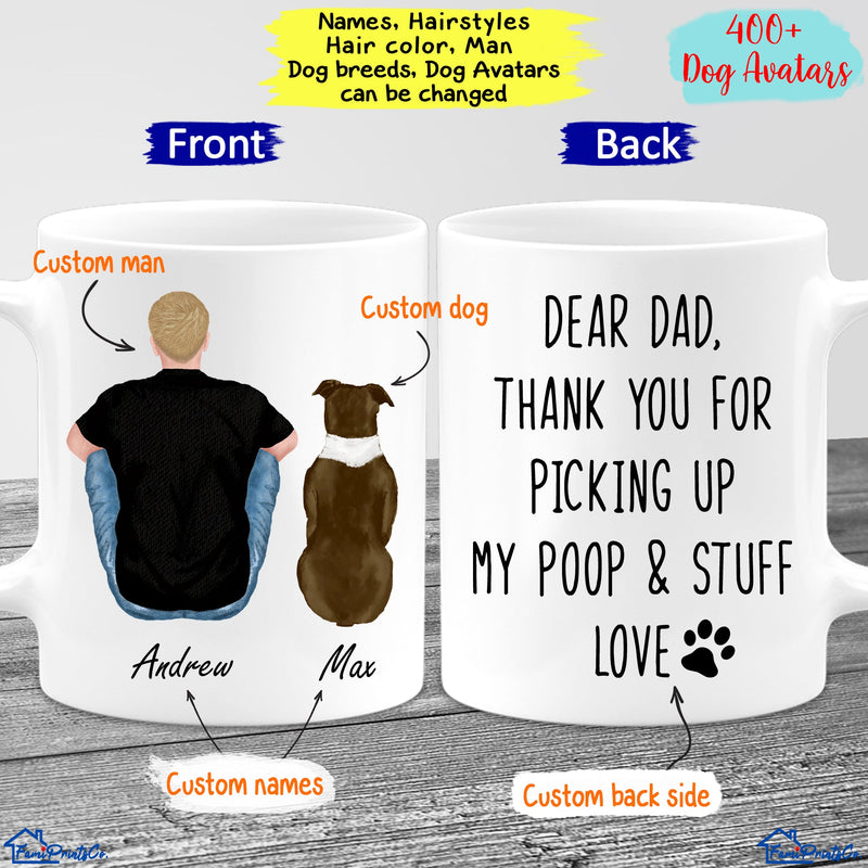 Personalized Dog Dad Mug, Dog Lover Gift, Best Friend Mug, Custom Dog Mug, Best Dog Dad Ever Mug, Dog Gift For Men, Gift For Dog Lover MUG_Dog Mug
