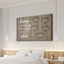 Personalized Family Name Canvas Wall Art, Custom Name Sign, Family Crazy Loud Love Wedding Gift Anniversary Gift For Him Her Mom Dad Grandma CANLA15_Canvas Heart Quote