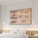 Personalized Family Name Canvas Wall Art, Custom Name Sign, The Best Things In Life, Wedding Anniversary Gift For Him Her Mom Dad Grandma CANLA15_Canvas Heart Quote