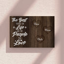 Personalized Family Name Canvas Wall Art, Custom Name Sign, The Best Things In Life, Wedding Anniversary Gift For Him Her Mom Dad Grandma CANLA15_Canvas Heart Quote
