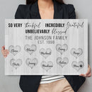 Personalized Family Name Canvas Wall Art Decor, Custom Name Sign, Farmhouse Sign, Wedding Gift, Anniversary Gift For Him Her Mom Dad Grandma CANLA15_Canvas Heart Quote