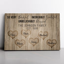 Personalized Family Name Canvas Wall Art Decor, Custom Name Sign, Farmhouse Sign, Wedding Gift, Anniversary Gift For Him Her Mom Dad Grandma CANLA15_Canvas Heart Quote