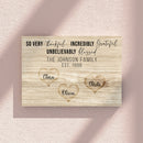 Personalized Family Name Canvas Wall Art Decor, Custom Name Sign, Farmhouse Sign, Wedding Gift, Anniversary Gift For Him Her Mom Dad Grandma CANLA15_Canvas Heart Quote