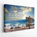 Personalized Family Name Sign Beach Canvas Wall Art, We Are Family, Custom Street Sign, Wedding Gift, Anniversary Gift For Him Her Mom Dad CANLA15_Multi Name Canvas