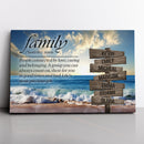 Personalized Family Name Sign Beach Canvas Wall Art, We Are Family, Custom Street Sign, Wedding Gift, Anniversary Gift For Him Her Mom Dad CANLA15_Multi Name Canvas