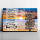 Personalized Family Name Sign Canvas Wall Art, Custom Street Sign, Sunset Beach We Are Family, Wedding Anniversary Gift For Him Her Mom Dad CANLA15_Multi Name Canvas
