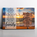Personalized Family Name Sign Canvas Wall Art, Custom Street Sign, Wedding Anniversary Gift For Him Her Mom Dad, Sunset Beach We Are Family CANLA15_Multi Name Canvas