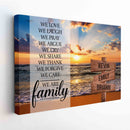Personalized Family Name Sign Canvas Wall Art, Custom Street Sign, Wedding Anniversary Gift For Him Her Mom Dad, Sunset Beach We Are Family CANLA15_Multi Name Canvas