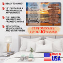 Personalized Family Name Sign Canvas Wall Art, Custom Street Sign, Wedding Anniversary Gift For Him Her Mom Dad, Sunset Beach We Are Family CANLA15_Multi Name Canvas