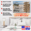 Personalized Family Name Sign Canvas Wall Art Decor, Home Blessing, Custom Street Sign, Wedding Gift, Anniversary Gift For Him Her Mom Dad CANLA15_Multi Name Canvas