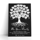 Personalized Family Name Sign Canvas Wall Art Framed, Custom Family Tree Gift, Last Name Sign, Established Sign, Wedding Anniversary Gifts CANPO15_Heart Name Canvas