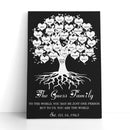 Personalized Family Name Sign Canvas Wall Art Framed, Custom Family Tree Gift, Last Name Sign, Established Sign, Wedding Anniversary Gifts CANPO15_Heart Name Canvas