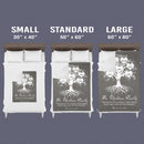 Personalized Family Signs Throw Blanket For Living Room, Last Name Signs For Home, Custom Name Sign, The Roots Of A Family Tree Begin, Established Fuzzy Soft Cozy Warm Travel Blanket FLBL_Heart Name Blanket