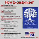 Personalized Family Signs Throw Blanket For Living Room, Last Name Signs For Home, Custom Name Sign, Where Life Begin Love Never End, Established Fuzzy Soft Cozy Warm Travel Blanket FLBL_Heart Name Blanket