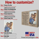 Personalized Father's Day Gift, Custom Picture Frame, Father Daughter Gift, Fathers Day Gift From Daughter, Gift For Dad, Happy Fathers Day CANLA15_Family Canvas