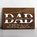Personalized Fathers Day Gifts From Son Daughter Kids Framed Wall Art - Happy Fathers Day Sign Home Decor, Custom Dad Sign With Kids Names CANLA15_Family Canvas