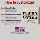 Personalized Fathers Day Gifts From Son Daughter Kids Framed Wall Art - Happy Fathers Day Sign Home Decor, Custom Dad Sign With Kids Names CANLA15_Family Canvas