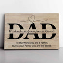 Personalized Fathers Day Gifts From Son Daughter Kids - Happy Fathers Day Sign Home Decor, Custom Dad Sign With Kids Names Framed Wall Art CANLA15_Family Canvas