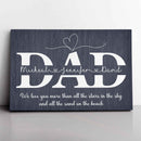 Personalized Fathers Day Gifts From Son Daughter Kids - Happy Fathers Day Sign Home Decor, Custom Dad Sign With Kids Names Framed Wall Art CANLA15_Family Canvas