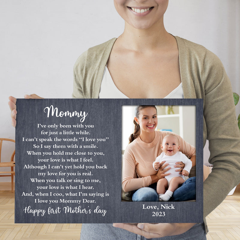 Personalized First Mother's Day Gift, Custom Picture Frame, 1st Mother's Day Gift, Dear Mommy Poem Mothers Day Gift, Gift For Her, New Moms CANLA15_Family Canvas