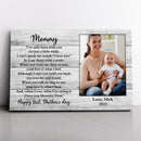 Personalized First Mother's Day Gift, Custom Picture Frame, 1st Mother's Day Gift, Dear Mommy Poem Mothers Day Gift, Gift For Her, New Moms CANLA15_Family Canvas