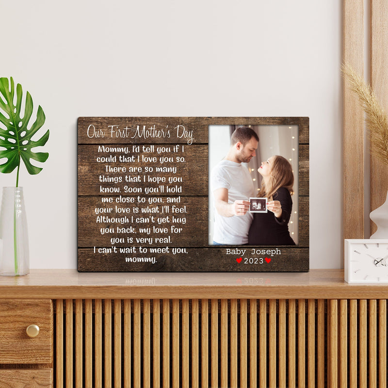 Personalized First Mother's Day Gift, Custom Picture Frame, 1st Mother's Day Gift, Dear Mommy Poem Mothers Day Gift, Gift For Her, New Moms CANLA15_Family Canvas